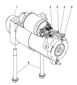 Engine Group - Starter Diagram and Parts List for 076071-0  Briggs and Stratton Generator